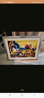 Harry van Gestel painting kleurrijk abstract 127x97, Ophalen