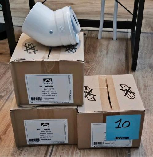 Concentrische Bocht Rookgasafvoer 60/100mm PPs/Alu, Ubbink, Doe-het-zelf en Verbouw, Ventilatie en Afzuiging, Nieuw, Ophalen of Verzenden