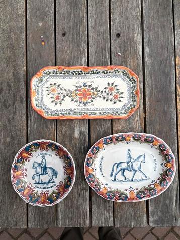Makkumer aardewerk bordjes - Concours Hippique beschikbaar voor biedingen