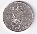 2 1/2 Gulden 1961 met randtikje, Koningin Juliana, Verzenden, Zilver, Losse munt
