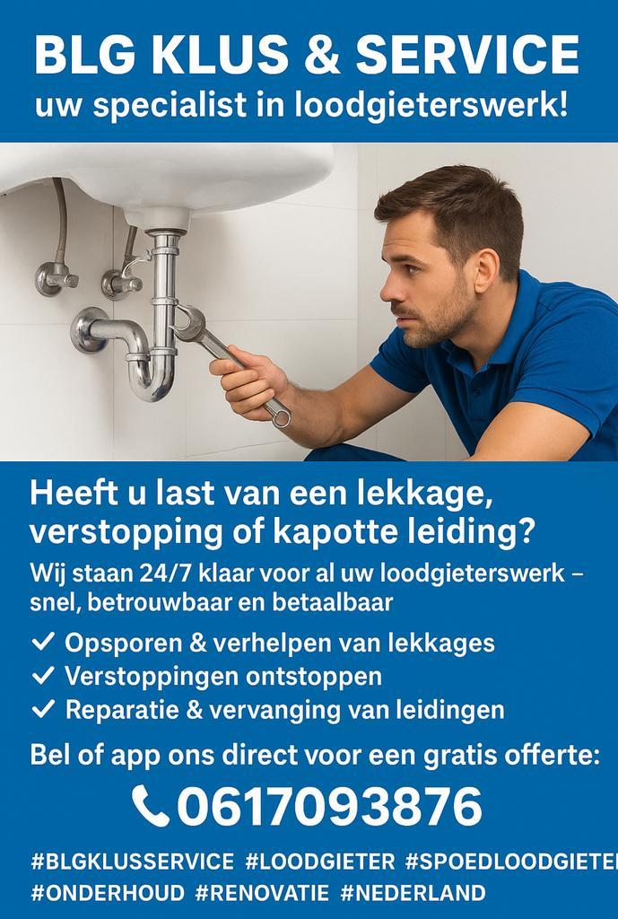 Loodgieter nodig in Zuid-Holland, Vacatures, Vacatures | Bouwnijverheid