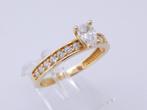 14 karaat Gouden Alliance Ring Zirconia M17.75, Jw, Verzenden, Nieuw, 17 tot 18