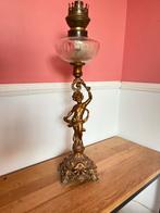 Antieke Olielamp met Cherubijn, Moreau Stijl, Antiek en Kunst, Ophalen of Verzenden
