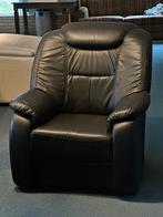 Fauteuil - Leather look stof (zwart), Ophalen, Zo goed als nieuw, 50 tot 75 cm