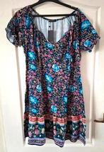 sheilay bloemen jurk xl 42 donkerblauw zomerjurk nieuw, Blauw, Nieuw, Ophalen of Verzenden, Knielengte