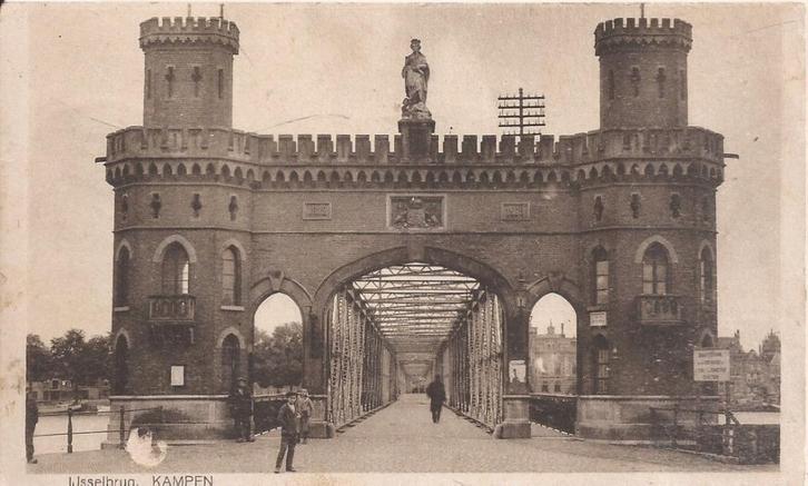 Kampen IJsselbrug Uitg. L.R.V. ca. 1930 Voorzijde Stadskant, Verzamelen, Ansichtkaarten | Nederland, Gelopen, Overijssel, 1920 tot 1940