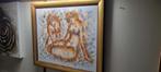 Schilderij naakt samen in een mooi lijst, Antiek en Kunst, Kunst | Schilderijen | Abstract, Ophalen of Verzenden