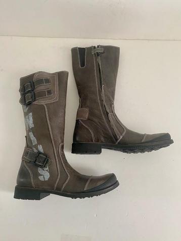 G502 Twins mt. 38 hoge laarzen schoenen taupe grijs/bruin beschikbaar voor biedingen