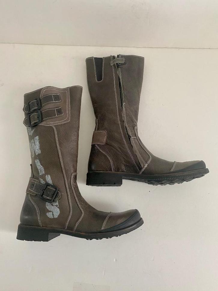 G502 Twins mt. 38 hoge laarzen schoenen taupe grijs/bruin, Kleding | Dames, Schoenen, Zo goed als nieuw, Hoge laarzen, Grijs, Ophalen of Verzenden