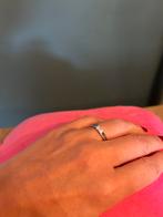 Witgouden ring met briljant, 18 tot 19, Wit, Ophalen of Verzenden, Zo goed als nieuw