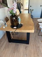 Massief eiken boomstamtafel, Ophalen, Gebruikt, 200 cm of meer, 50 tot 100 cm