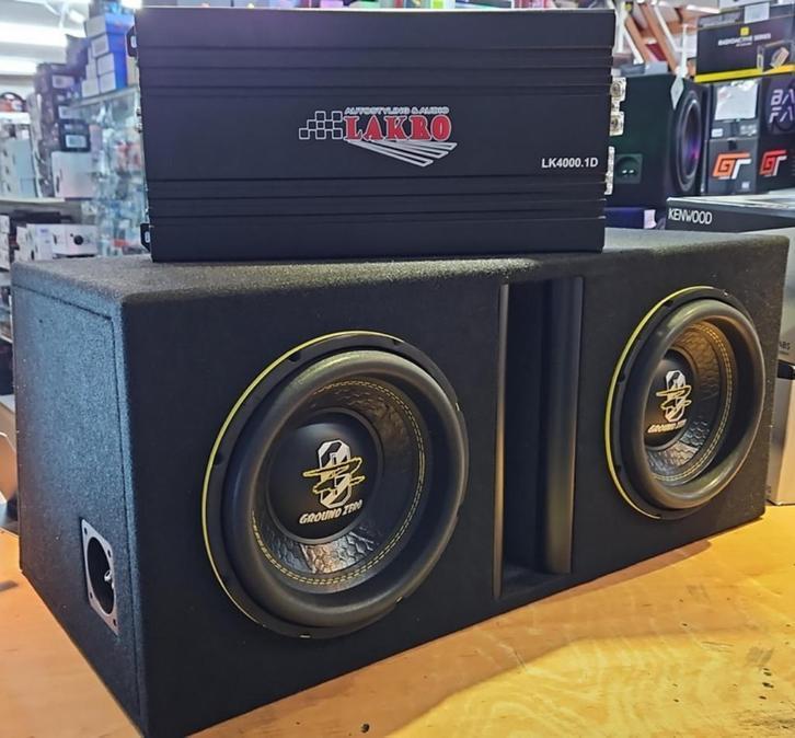 ground zero dubbelesubwooferset 1400watt spl, Auto diversen, Autospeakers, Nieuw, Ophalen of Verzenden