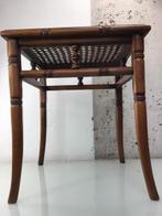 Giorgetti Bijzettafel met Glasplaat en Webbing, Huis en Inrichting, Tafels | Bijzettafels, Minder dan 55 cm, Zo goed als nieuw