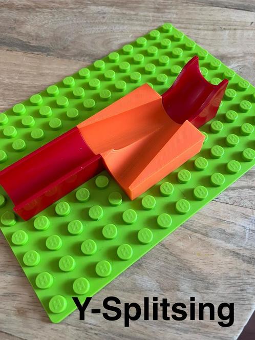 Y splitsing, 3D print voor knikkerbaan hubelino, Kinderen en Baby's, Speelgoed | Duplo en Lego, Nieuw, Duplo, Losse stenen, Ophalen of Verzenden