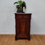 Vintage Antiek nachtkastje bijzetkastje met marmer blad 609, Valkenswaard, Gebruikt, Minder dan 45 cm, Info@flashbackfurniture.nl