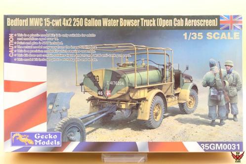Gecko Models 1/35 Bedford MWC 15-cwt 42 250 Gallon Water B, Hobby en Vrije tijd, Modelbouw | Auto's en Voertuigen, Nieuw, Truck