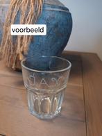 Gegraveerd glas met je eigen naam!, Ophalen of Verzenden, Zo goed als nieuw, Overige materialen, Minder dan 25 cm
