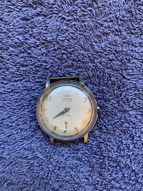 Horloge Anker 17 Jewels Antichoc Vintage DEFECT!, Sieraden, Tassen en Uiterlijk, Horloges | Antiek, Polshorloge, Overige merken