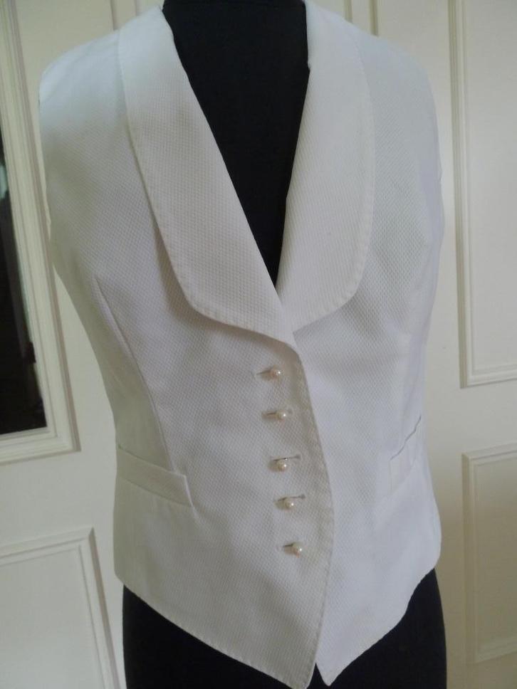 Paul Smith 'Men Only' wit dames smoking gilet parel knoopjes, Kleding | Dames, Bodywarmers, Zo goed als nieuw, Maat 36 (S), Wit