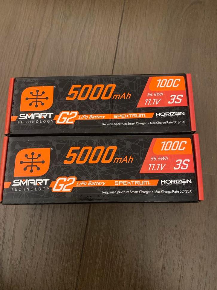 2x nieuw gesealde Spektrum 3s 5000mAh LiPo Batterijen, Hobby en Vrije tijd, Modelbouw | Radiografisch | Auto's, Nieuw, Onderdeel