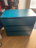 Malm Ladekast - Blauw, Huis en Inrichting, Kasten | Kledingkasten, Ophalen, Overige materialen, Gebruikt, 50 tot 100 cm