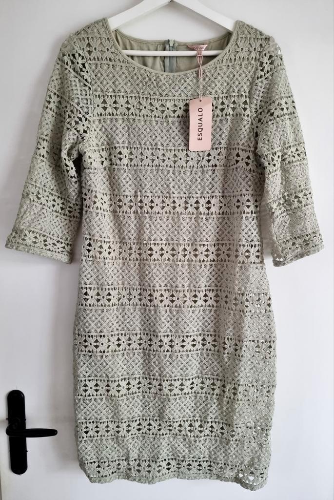 Nieuw! Prachtige mintgroene jurk Esqualo maat 38, Kleding | Dames, Jurken, Nieuw, Maat 38/40 (M), Groen, Boven de knie, Ophalen of Verzenden
