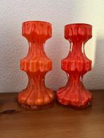 Set van 2 grote Ingridglas vazen, Overige materialen, Overige kleuren, 25 tot 50 cm, Ophalen of Verzenden