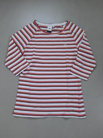 Luhta shirt, 3/4 mouw, ronde hals, streep oranje/wit, mt S beschikbaar voor biedingen