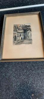 oude pentekening van Oud Antwerpen, Antiek en Kunst, Kunst | Tekeningen en Foto's, Ophalen of Verzenden