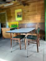Vintage retro ovale eettafel Formica, Huis en Inrichting, Tafels | Eettafels, Ophalen, Gebruikt, 100 tot 150 cm, Vier personen
