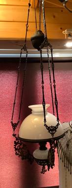 Antieke hang olielamp, Ophalen of Verzenden