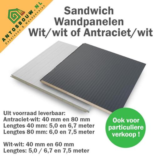 Sandwich/wand nieuwe gelegenheidspartij panelen A en B keus, Doe-het-zelf en Verbouw, Isolatie en Afdichting, Nieuw, Hardschuim (Pir)