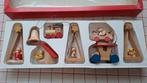 ERTSGEBERGTE VINTAGE KERSTBOOMORNAMENTEN IN VORM SPEELGOED, Verzenden, Gebruikt