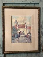 Aquarel schilderij J. le Blanc, Antiek en Kunst, Kunst | Schilderijen | Klassiek, Ophalen of Verzenden