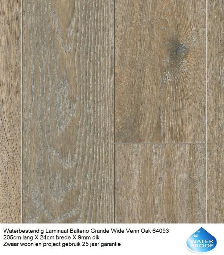 Waterbestendig Laminaat Venn Eik 64093 9mm dik Top kwaliteit, Huis en Inrichting, Stoffering | Vloerbedekking, Nieuw, Laminaat