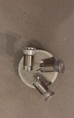 Plafondlamp 3 spots, Ophalen of Verzenden, Gebruikt, Metaal