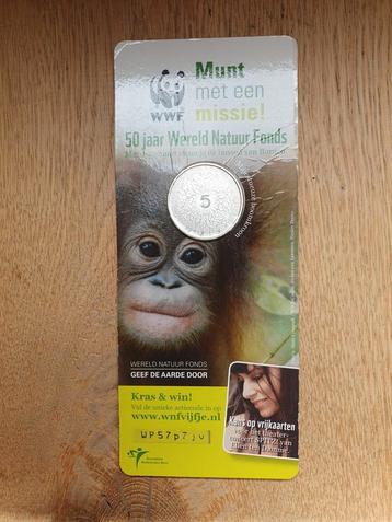 Coincard WWF 50 jaar Wereld Natuur Fonds beschikbaar voor biedingen