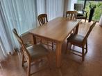 eethoek, Ophalen, Gebruikt, Blank eiken, 4 tot 6 stoelen