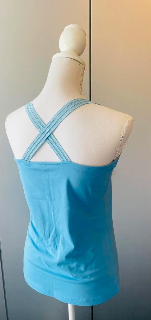 Summum: Luxury Jersey Top., Kleding | Dames, Tops, Nieuw, Maat 38/40 (M), Blauw, Zonder mouw, Ophalen of Verzenden