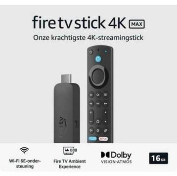 Firestick MAX versie 2, 16gb memorie, geseald, nieuw, + gar. beschikbaar voor biedingen