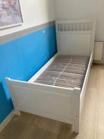 Wit houten bed 90 x 200 cm, Kinderen en Baby's, Kinderkamer | Bedden, Ophalen, 85 tot 100 cm, Gebruikt, Matras