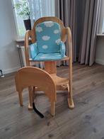 Mooie houten verstelbare kinderstoel met tafelblad, Kinderen en Baby's, Kinderstoelen, Ophalen, Gebruikt, Meegroeistoel, Afneembaar eetblad