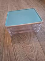 Mepal vleeswarendoos 3 laags met blauwe deksel, Ophalen of Verzenden