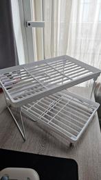 Opvouwbaar wit plastic rekje, Ophalen of Verzenden, Gebruikt