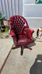 Originele Chesterfield oxblood leren  captain chair, Ophalen