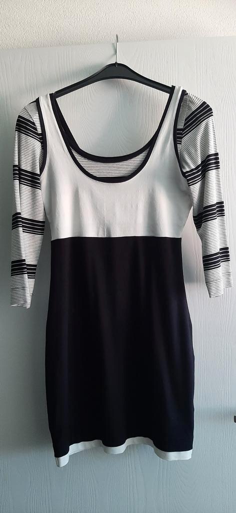Chiarico tuniek/jurk, zwart/wit. Mt. L. Als nieuw., Kleding | Dames, Blouses en Tunieken, Zo goed als nieuw, Maat 42/44 (L), Wit