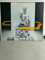 Modern Schilderij Jan Aalt 1987 Gesigneerd Kunstwerk Uniek D, Ophalen