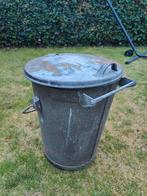 Zinken prullenbak, 40 liter of meer, Ophalen, Gebruikt