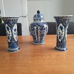 Drie vazen Delfst Blauw, Antiek en Kunst, Curiosa en Brocante, Ophalen of Verzenden