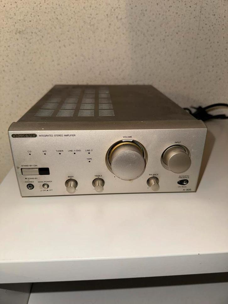 Onkyo A-905 Integrated Stereo Amplifyer - Stereo Versterker, Audio, Tv en Foto, Versterkers en Receivers, Gebruikt, Stereo, 60 tot 120 watt